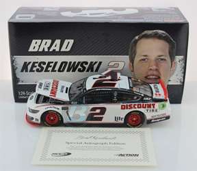 Brad Keselowski Autographed 2019 Discount Tire 1:24 Nascar Diecast Brad Keselowski Nascar Diecast,2019 Nascar Diecast,1:24 Scale Diecast,pre order diecast