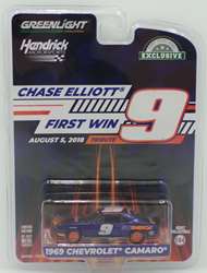 Chase Elliott First Hendrick Motorsports Win Tribute: Watkins Glen International Speedway 8/5/18 - 1969 Chevy Camaro 1:64 Greenlight Hobby Exclusive Greenlight First Win Tributes, Hendrick Motorsports, 1:64 Scale