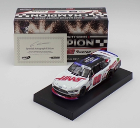 Cole Custer Autographed 2023 Haas Automation / 2023 Xfinity Champion 1:24 Nascar Diecast - FOIL NUMBER CAR Cole Custer, Nascar Diecast, 2023 Nascar Diecast, 1:24 Scale Diecast