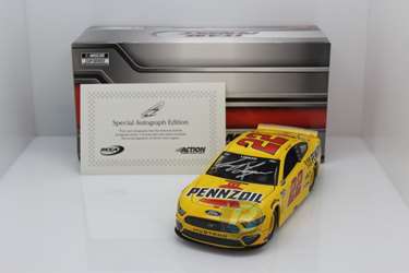 **DAMAGED BOX** Joey Logano Autographed 2021 Pennzoil 1:24 Nascar Diecast Joey Logano Nascar Diecast,2021 Nascar Diecast,1:24 Scale Diecast,pre order diecast