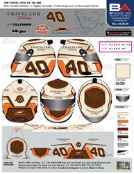 *Preorder* Justin Allgaier 2025 Traveller Whiskey Full Size Replica Helmet  Justin Allgaier, Helmet, NASCAR, BrandArt, Full Size Helmet, Replica Helmet, 2025