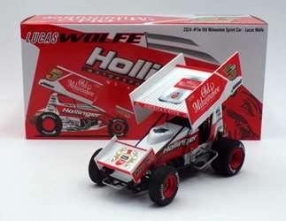 Lucas Wolfe 2024 Old Milwaukee #5W 1:18 Sprint Car Diecast  Lucas Wolfe, sprint diecast, diecast collectibles, dirt racing, sprint car, diecast cars, die-cast, racing collectibles, 