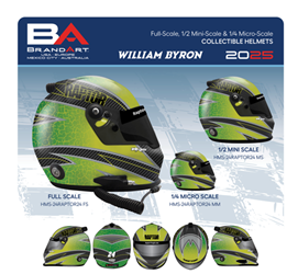 *Preorder* William Byron 2025 Raptor Full Size Replica Helmet William Byron, Helmet, NASCAR, BrandArt, Full Size Helmet, Replica Helmet