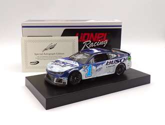 Ross Chastain Autographed 2024 Busch Light Throwback 1:24 Nascar Diecast - FOIL NUMBER DIECAST Ross Chastain, Nascar Diecast, 2024 Nascar Diecast, 1:24 Scale Diecast