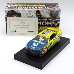 Ryan Blaney Autographed 2023 Cup Series Champion 1:24 Nascar Diecast Ryan Blaney, Nascar Diecast, 2023 Nascar Diecast, 1:24 Scale Diecast