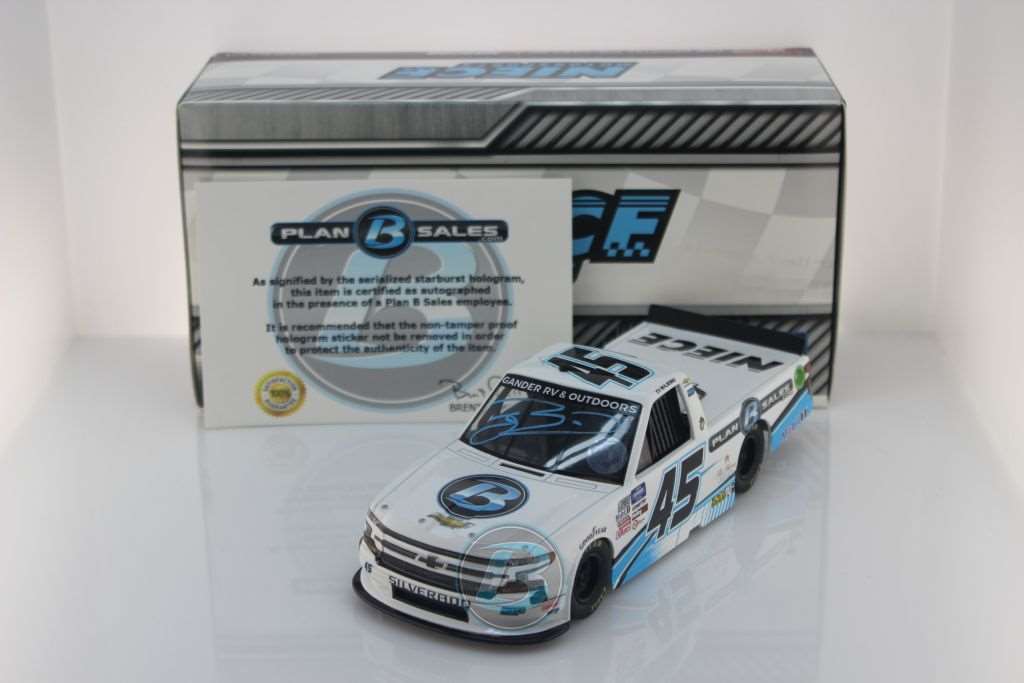 Ty Majeski Autographed W/ Blue Paint Pen 2020 Plan B Sales 1:24 Nascar ...