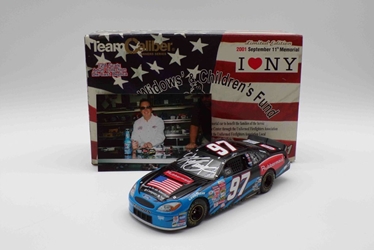** With Picture of Driver Autographing Diecast ** Kurt Busch Autographed 2001 Sharpie / 9/11 Memorial 1:24 Team Caliber Owners Series Diecast ** With Picture of Driver Autographing Diecast ** Kurt Busch Autographed 2001 Sharpie / 9/11 Memorial 1:24 Team Caliber Owners Series Diecast